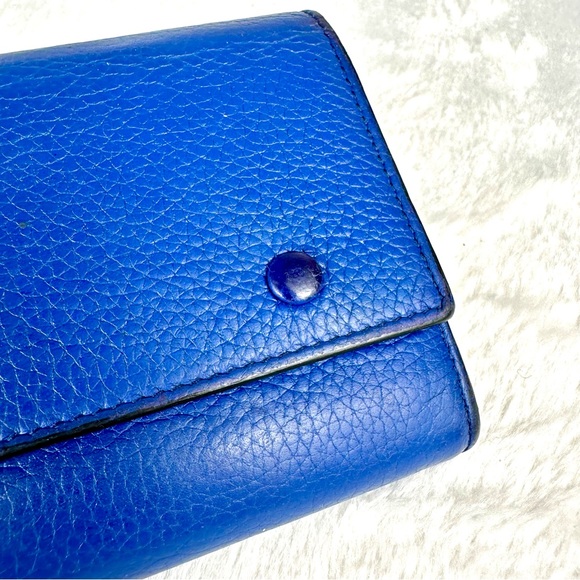 Celine Blue Leather Long Wallet - Picture 4 of 16